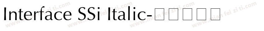 Interface SSi Italic字体转换